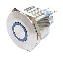 MPPK-28Z21FEU4SS-ANUN - Vandal Resistant Switch, Ring Illumination, 28 mm, DPST-NO, Maintained, Round Flat, Natural - MULTICOMP PRO