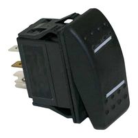 MPX5-234BNN-NABD-1NN-S - Rocker Switch, IP67, On-Off-On, DPDT, Non Illuminated, Panel, Snap-In, Black - MULTICOMP PRO