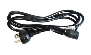 GW-151852 - Mains Power Cord, Mains Plug, Denmark to IEC 60320 C13, 2 m, 10 A, 250 V, Black - MULTICOMP PRO