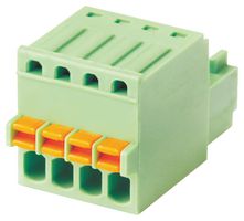 MP010256 - Pluggable Terminal Block, 2.5 mm, 3 Ways, 0.5 mm², Push In - MULTICOMP PRO