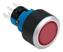 MPAB-PB-1039 - Industrial Pushbutton Switch, 12 V LED, MPAB-PB Series, 22 mm, SPST-NO, SPST-NC, Latching, Round - MULTICOMP PRO