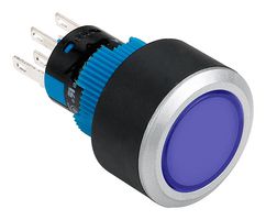 MPAB-PB-1042 - Industrial Pushbutton Switch, 12 V LED, MPAB-PB Series, 22 mm, SPST-NO, SPST-NC, Latching, Round - MULTICOMP PRO