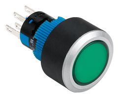 MPAB-PB-1052 - Industrial Pushbutton Switch, 24 V LED, MPAB-PB Series, 22 mm, SPST-NO, SPST-NC, Momentary, Round - MULTICOMP PRO