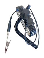 MP013852 - Wrist Wrap, 190mm Circumference Max, Banana Plug, Socket 155mm Length, Adjustable, Black - MULTICOMP PRO