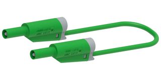 MP771094 - Banana Test Lead, 4mm Banana Plug, Stackable, 4mm Stackable Banana Plug, 2.32 ", 59 mm, Green - MULTICOMP PRO