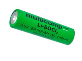 MP013871 - Battery, 3.6 V, Lithium Thionyl Chloride, 3.5 Ah, Raised Positive and Negative, 1 - MULTICOMP PRO