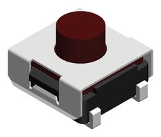 MPDTSJW-65N-V-T/R - Tactile Switch, SPST-NO, Brown, Top Actuated, Surface Mount, Round Button, 180 gf, 50mA at 12VDC - MULTICOMP PRO