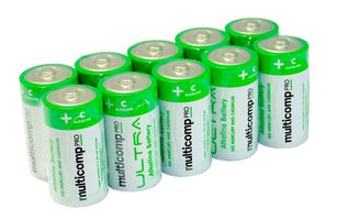 MP-PSG91115 - Battery, 1.5 V, C, Alkaline, 8 Ah, Raised Positive and Flat Negative, 10 - MULTICOMP PRO