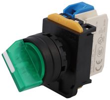 MPA20F-2E10QM3G - Selector Switch, SPST-NO, IP65, 2 Position, 120 V, 10 A, Screw, MP Selector Switches - MULTICOMP PRO