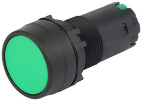 MPCP2B-M1E10G - Industrial Pushbutton Switch, MPCP2 Series, 22.3 mm, SPST-NO, Off-On, Round Flush, Green - MULTICOMP PRO