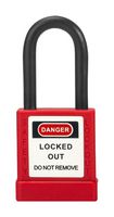 MP014037 - Safety Padlock, 5mm Dia, Rubber Coated Aluminium Lock, -30 °C to 120°C - MULTICOMP PRO