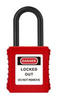 MP014039 - Safety Padlock, Nylon (Polyamide), 6.2mm Dia Shackle, Nylon Shackle, -30 °C to 120 °C - MULTICOMP PRO