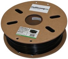 MP015133 - 3D Printer Filament, 1.75mm, Black, PLA (Polylactide), 210°C to 230°C - MULTICOMP PRO