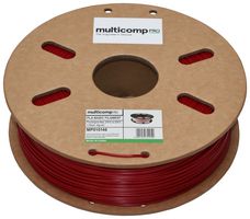 MP015146 - 3D Printer Filament, 1.75mm, Fire Engine Red, PLA (Polylactide), 210°C to 230°C - MULTICOMP PRO