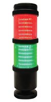 MP014816 - Light Tower, Mini, 2 Tiers, Green/Red, 24 V, IP66, Flashing/Steady, 55mm x 188.5mm, -30 °C to 50 °C - MULTICOMP PRO