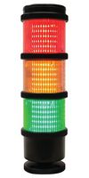 MP014829 - Light Tower, 3 Tiers, Amber/Green/Red, 240 VAC, IP66, Steady, 75.1mm x 255.2mm, -30 °C to 50 °C - MULTICOMP PRO