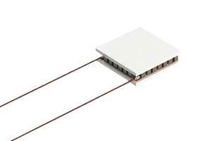 MP-APOT-031-08-10(1010)A-M1 - TE Cooler Module, 2.5 A, 3.6 V, 5.4 W, 1.34 ohm, 72.9 °C, 30 AWG Solid Bare Wire, 10 x 10 x 2.5mm - MULTICOMP PRO