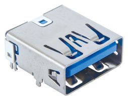 MP015341 - USB Connector, USB Type A, USB 3.0, Receptacle, 9 Ways, Through Hole Mount, Right Angle - MULTICOMP PRO