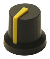 MP-CL170845FR - Knob, D Shaft, 6 mm, Round with Indicator Line, 16.2 mm, MP Knobs Series - MULTICOMP PRO