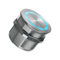 MP015448 - Vandal Resistant Switch, 24VDC LED, MP Piezo Switch, 19 mm, SPST-NO, Momentary, Round Flat, Natural - MULTICOMP PRO