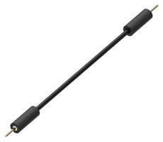 MP-M-M-10-BL - Test Lead, Plugs, Male - Male, 0.8mm Dia, 100mm Length, Black, 2 A, AuNi Coated Brass, Rubber - MULTICOMP PRO