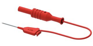 MP-MINISMDTA-2-50R - Test Patch Lead, 2mm Banana Jack, Shrouded, Test Clip, 19.7 ", 500 mm, Red, 1 A - MULTICOMP PRO