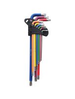 MP015556 - T-Star Wrench Set, 9 Pieces of T10, T15, T20, T25, T27, T30, T40, T45, T50mm Extra Long Wrenches - MULTICOMP PRO
