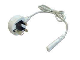 MP015747 - Mains Power Cord, UK Plug to IEC 60320 C7, 2 m, White - MULTICOMP PRO
