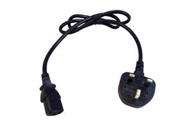 MP015752 - Mains Power Cord, UK Plug to IEC 60320 C13, 1 m, 10 A, Black - MULTICOMP PRO