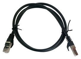 MP015543 - Ethernet Cable, 8P8C, Cat5e, RJ45 Plug to RJ45 Plug, FTP (Foiled Twisted Pair), Black, 2 m, 6.6 ft - MULTICOMP PRO