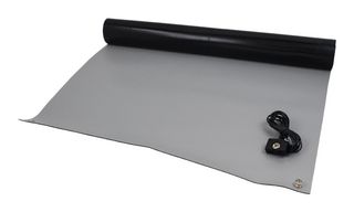 082-0208MP - ESD Bench Mat, 2 10mm Snap Studs, Grey, Synthetic Rubber, 1.21m - MULTICOMP PRO