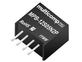 MPB-12S05N2P - Isolated Through Hole DC/DC Converter, ITE & Industrial, SIP, 1 W, 1 Output, 5 V - MULTICOMP PRO