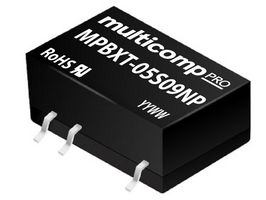 MPBXT-05S09NP - Isolated Surface Mount DC/DC Converter, ITE & Industrial, Surface Mount DIP, 1 W, 1 Output, 9 V - MULTICOMP PRO