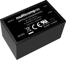 MPFA10-220S12G2N4 - AC/DC PCB Mount Power Supply (PSU), ITE, Industrial & Household, 1 Output, 10 W, 12 V, 833 mA - MULTICOMP PRO