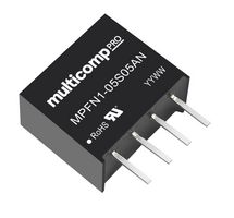 MPFN1-24S05AN - Isolated Through Hole DC/DC Converter, ITE, SIP, 1 W, 1 Output, 5 V - MULTICOMP PRO
