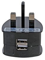 PEL00709 - PLUG USB 2.4A BLACK TWIN - PRO ELEC