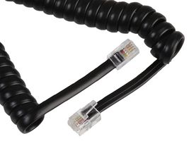 PSG04241 - COILED CABLE 4P4C-4P4C BLACK 3M - PRO SIGNAL