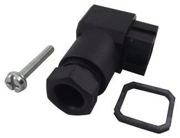 G4W1F BLACK - Rectangular Power Connector, Cable, 4 Contacts, Cable Mount, Solder, Receptacle - HIRSCHMANN