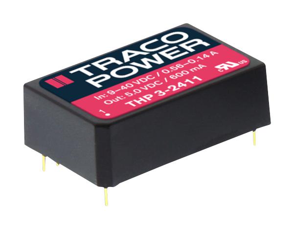 THP 3-4811 DC-DC CONVERTER, MEDICAL, 5V, 0.6A TRACO POWER