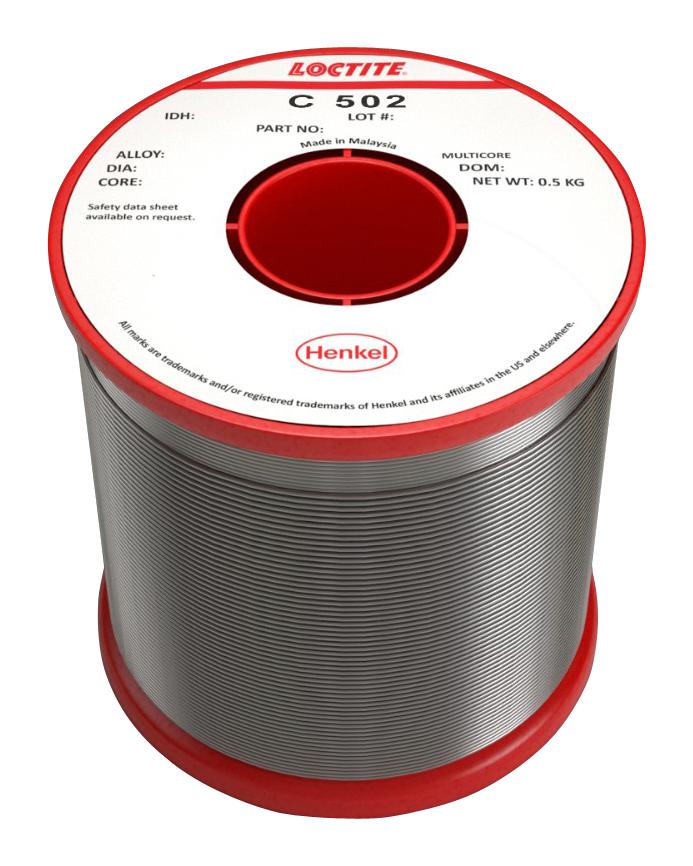 C 502 96SC 5C 1.0MM H 500G SOLDER WIRE, LEAD FREE, 1MM, 500G MULTICORE / LOCTITE