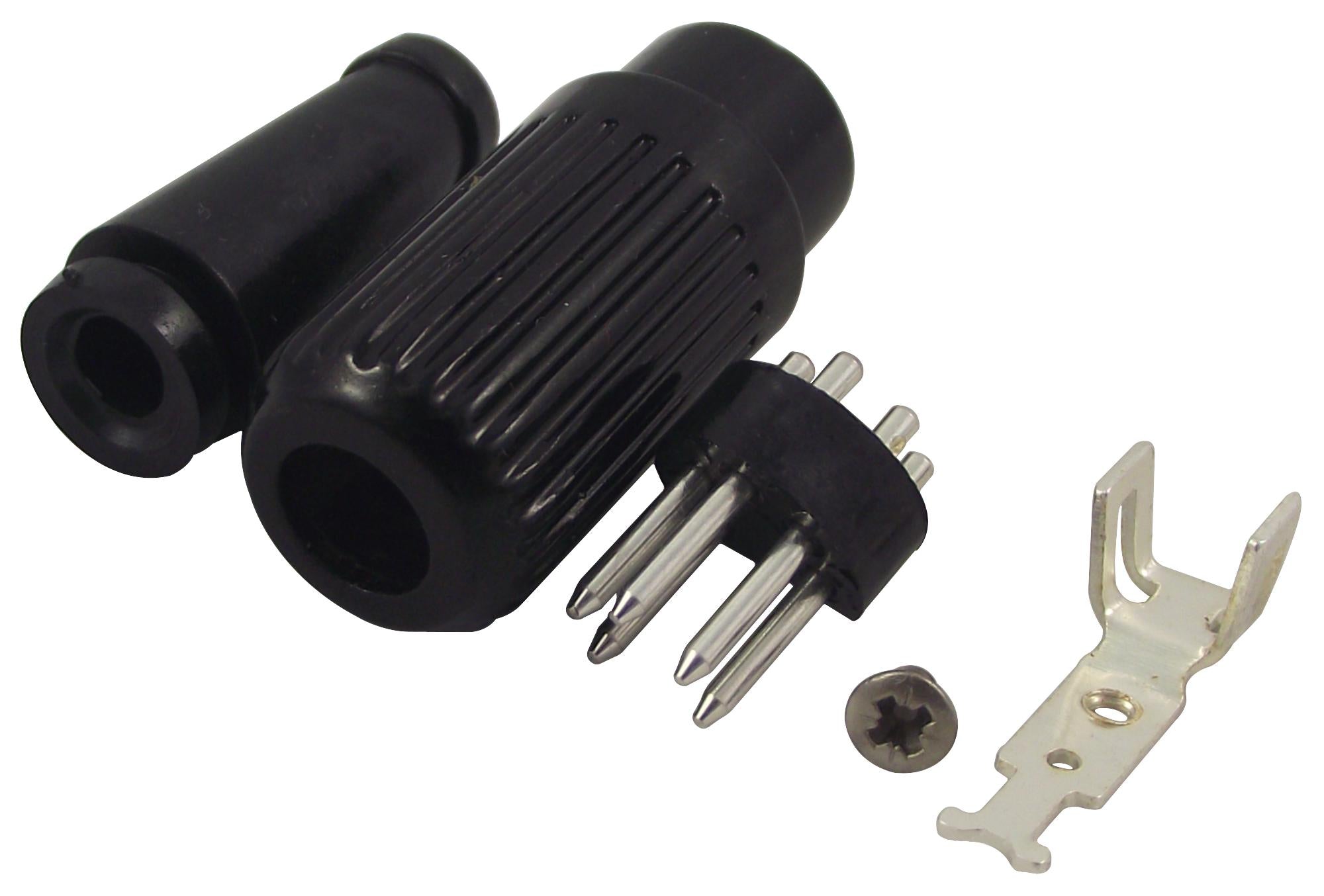 611-0510 PLUG, DIN, BLACK, 240DEG, 5POLE DELTRON COMPONENTS