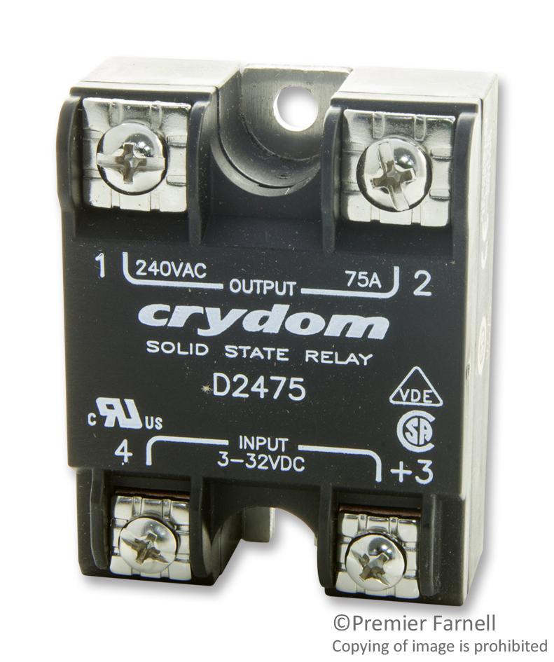 D2475 SSR, 75A, 240VAC SENSATA/CRYDOM