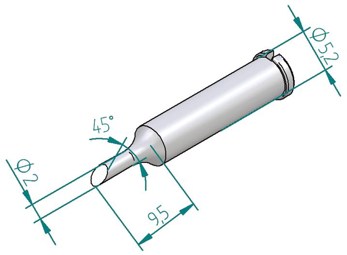 0102ADLF20/SB TIP, SOLDERING, ANGLED FACE, 2.0MM ERSA