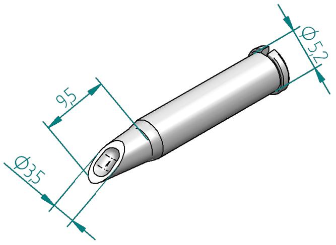 0102WDLF35/SB TIP, SOLDERING, SOLDER WELL, 3.5MM ERSA