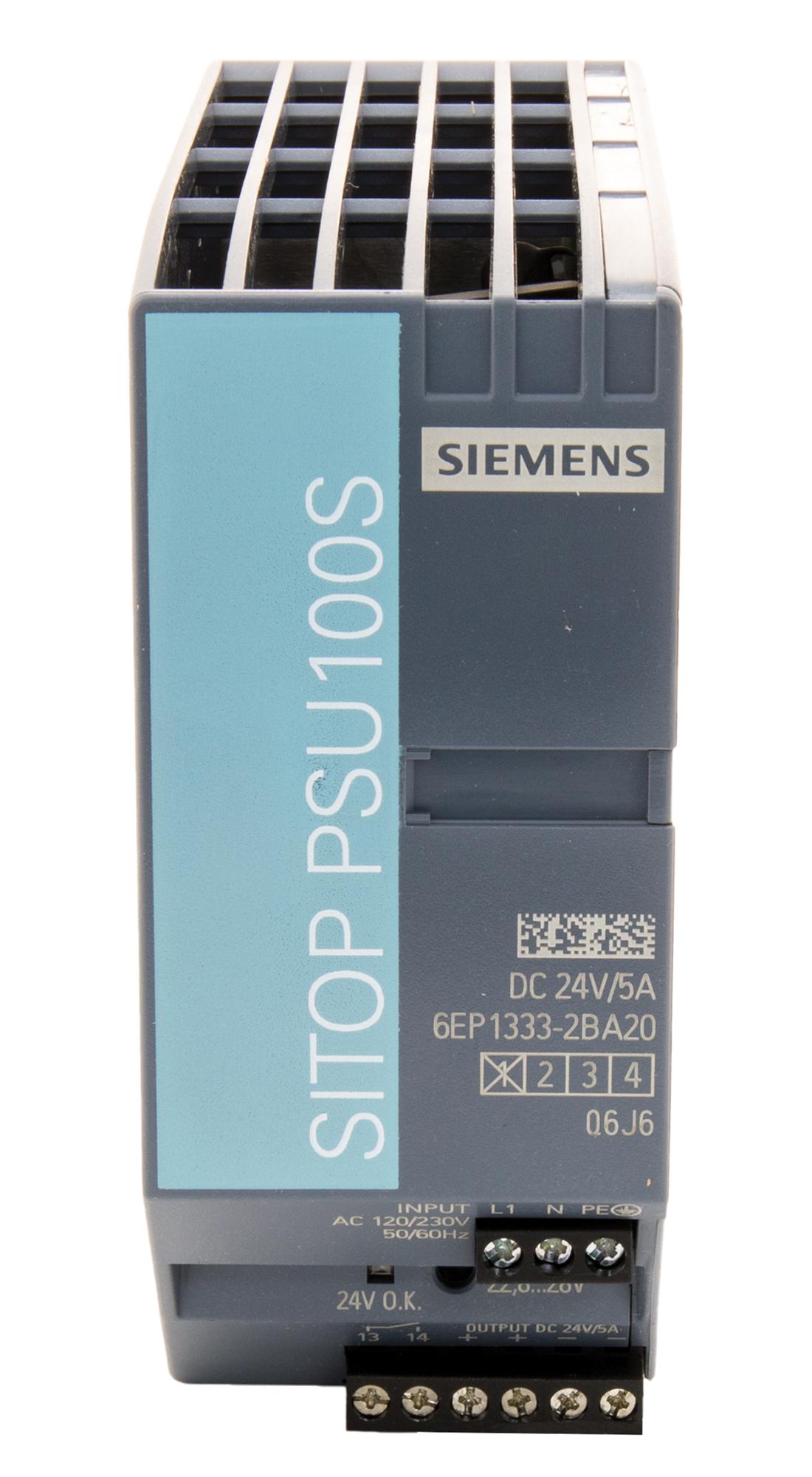 6EP1333-2BA20 POWER SUPPLY, DIN-RAIL, 24V, 5A, 120W SIEMENS