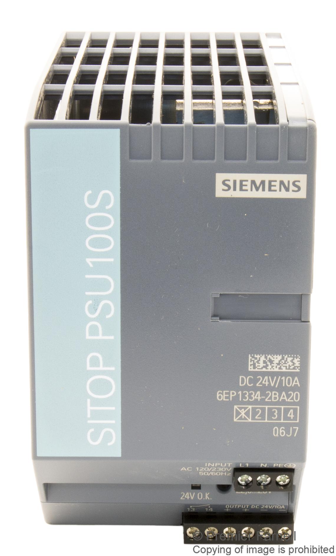 6EP1334-2BA20 POWER SUPPLY, SWITCH MODE, 24V SIEMENS