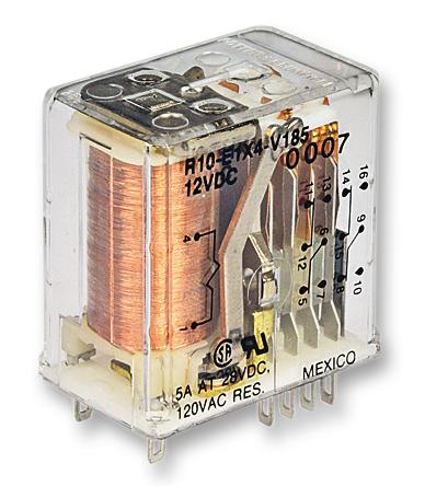 R10-E1Y4-V700 RELAY, 4PDT, 120VAC, 28VDC, 2A POTTER&BRUMFIELD - TE CONNECTIVITY