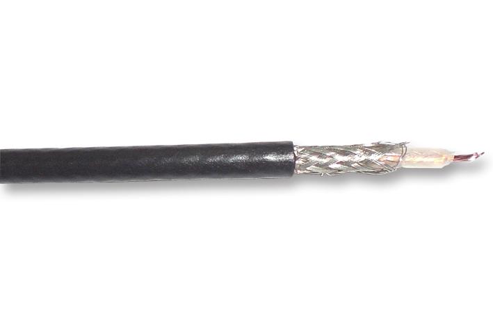 9158S BK002 COAXIAL CABLE, RG58, 50 OHM, 152.4M ALPHA WIRE