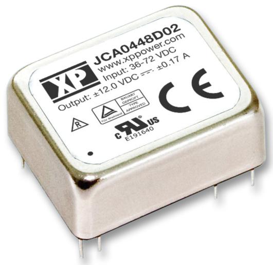 JCA0424D02 CONVERTER, DC/DC, 2O/P, 4W, +/-12V XP POWER