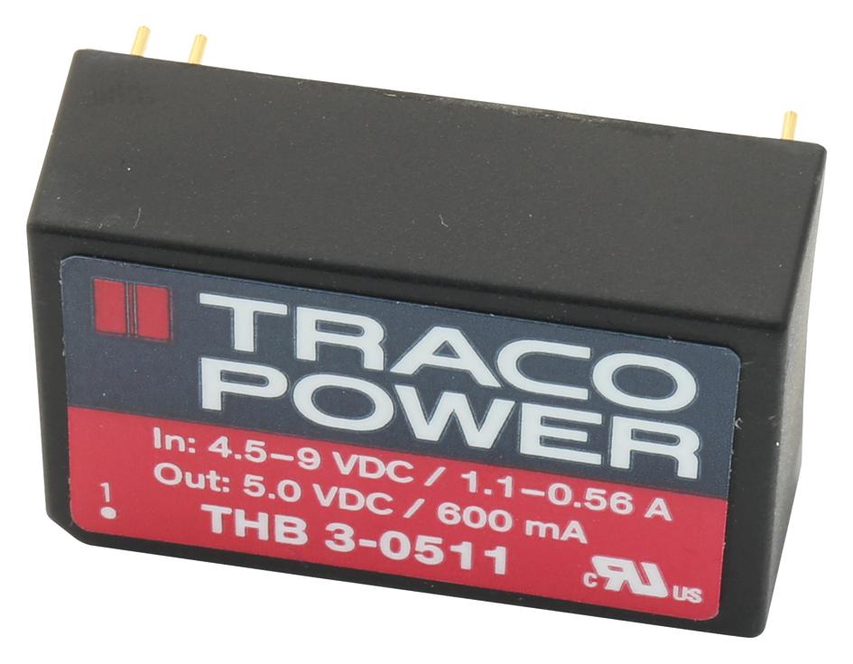 THB 3-0511 DC-DC CONVERTER, MEDICAL, 5V, 0.6A TRACO POWER
